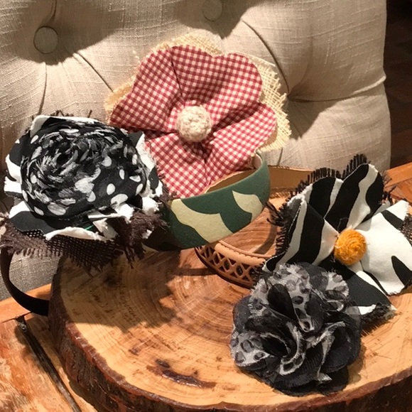 Hand Crafted Accessories - Bundle of 3 headbands and 3 hair bows